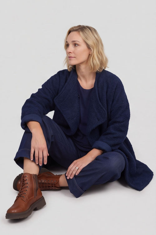 Shona Boucle Jacket Navy – image 4 of 5