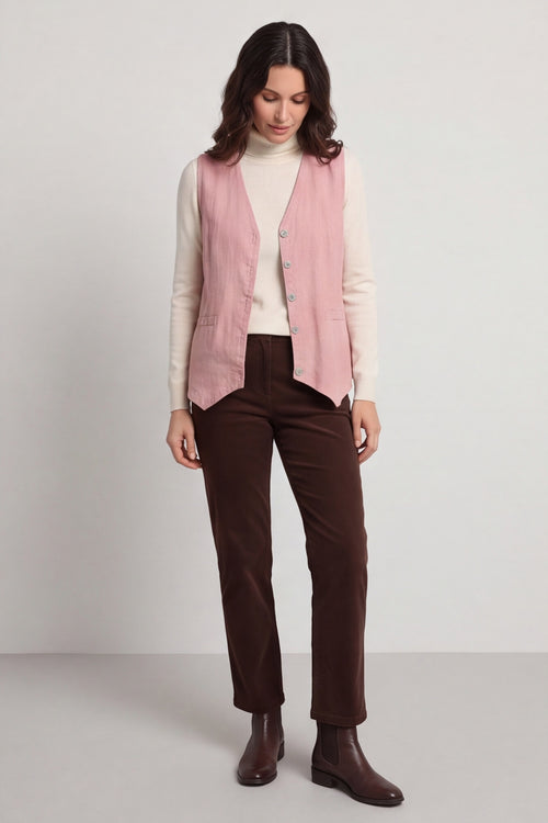 Maryam Linen Waistcoat Pink – image 5 of 6