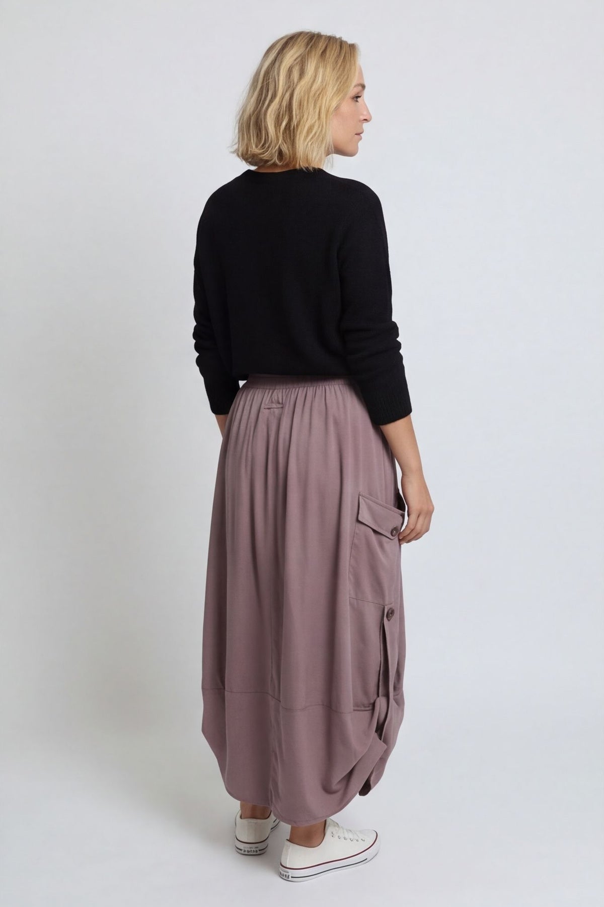 Lavone Cotton Skirt Mauve – image 5 of 5