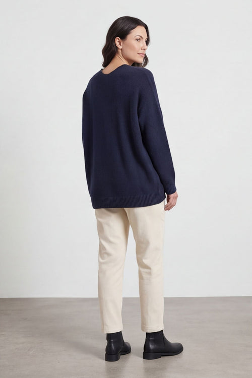 Madelyn Knitted Jumper Navy - Image 2