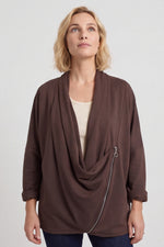 Floella Zip Cotton Jacket Cocoa Cocoa - Floella Zip Cotton Jacket Cocoa – image 5 of 5