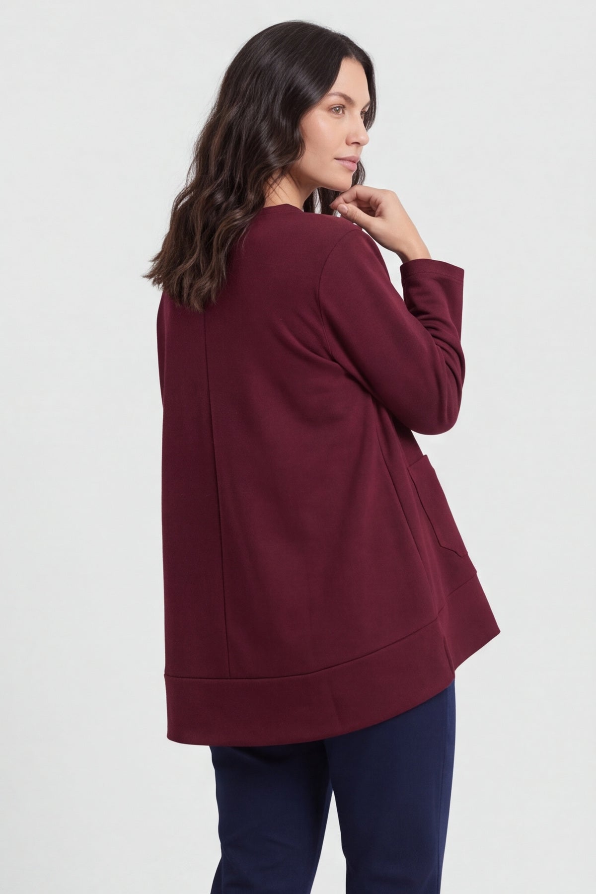 Codie Wool Top Wine – image 4 of 5