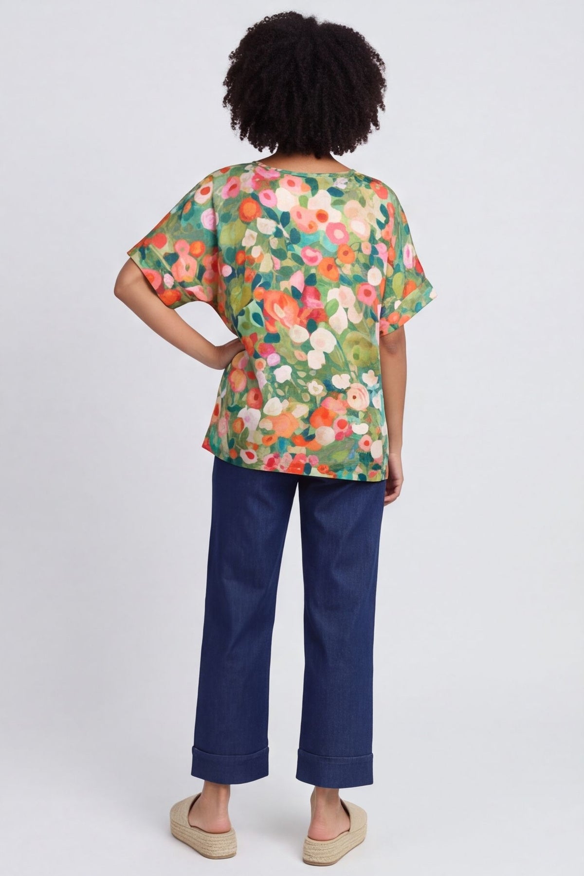 Luciella Print Top Khaki – image 4 of 5