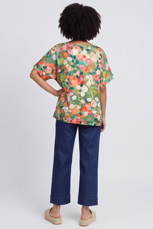 Luciella Print Top Khaki – image 4 of 5