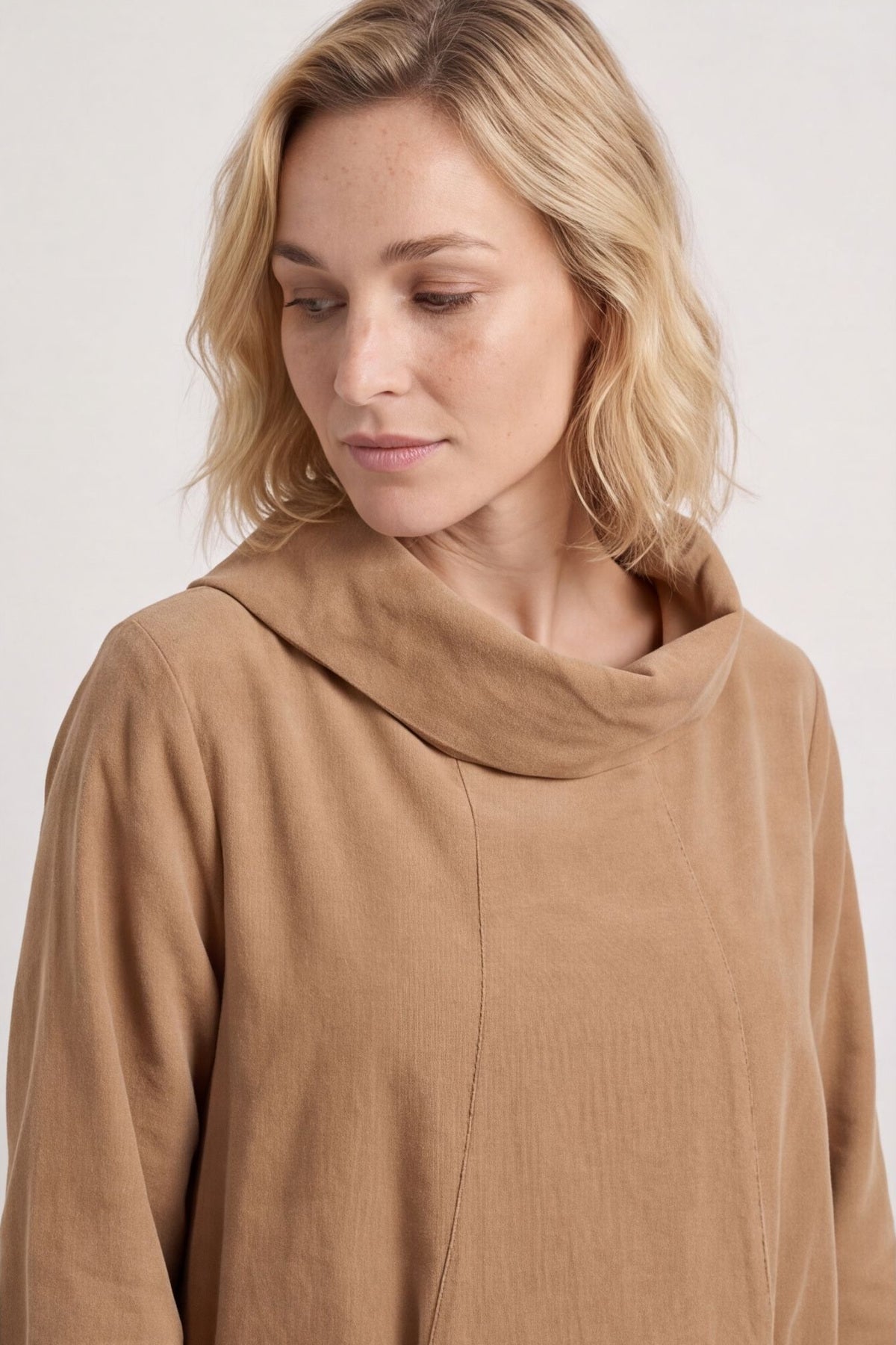 Christie Needlecord Dress Camel – image 5 of 6