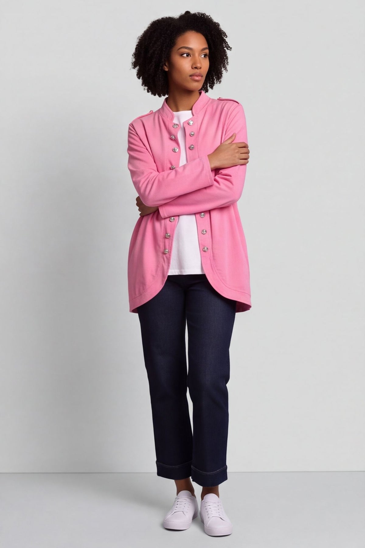 Gatwick Jersey Jacket Fuchsia – image 3 of 4