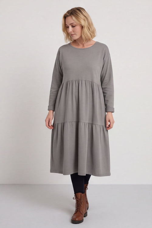 Petunia Tiered Cotton Dress Mocha – image 5 of 5