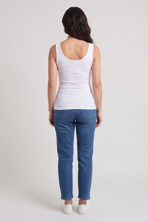 Only Basic Long Tank Top White – image 4 of 5