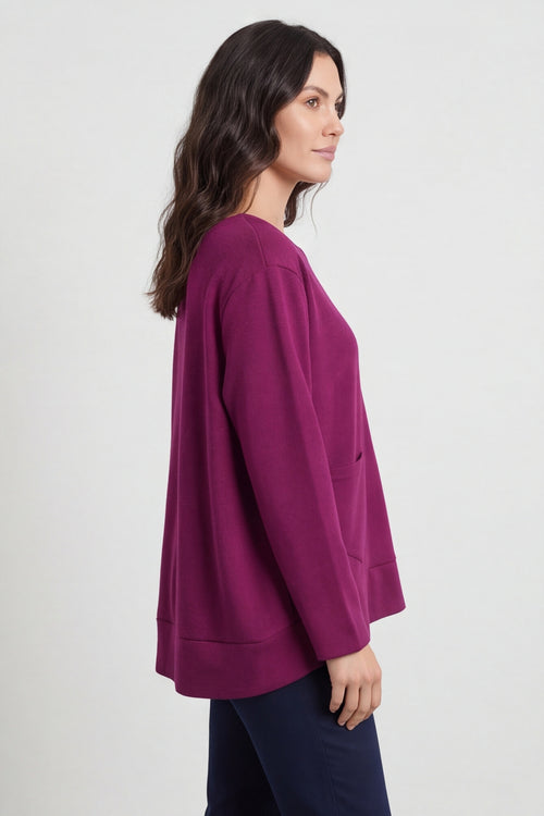 Codie Wool Top Berry – image 4 of 5