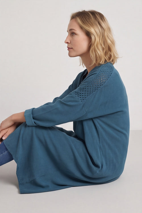 Terrie Needlecord Dress Teal – image 5 of 6