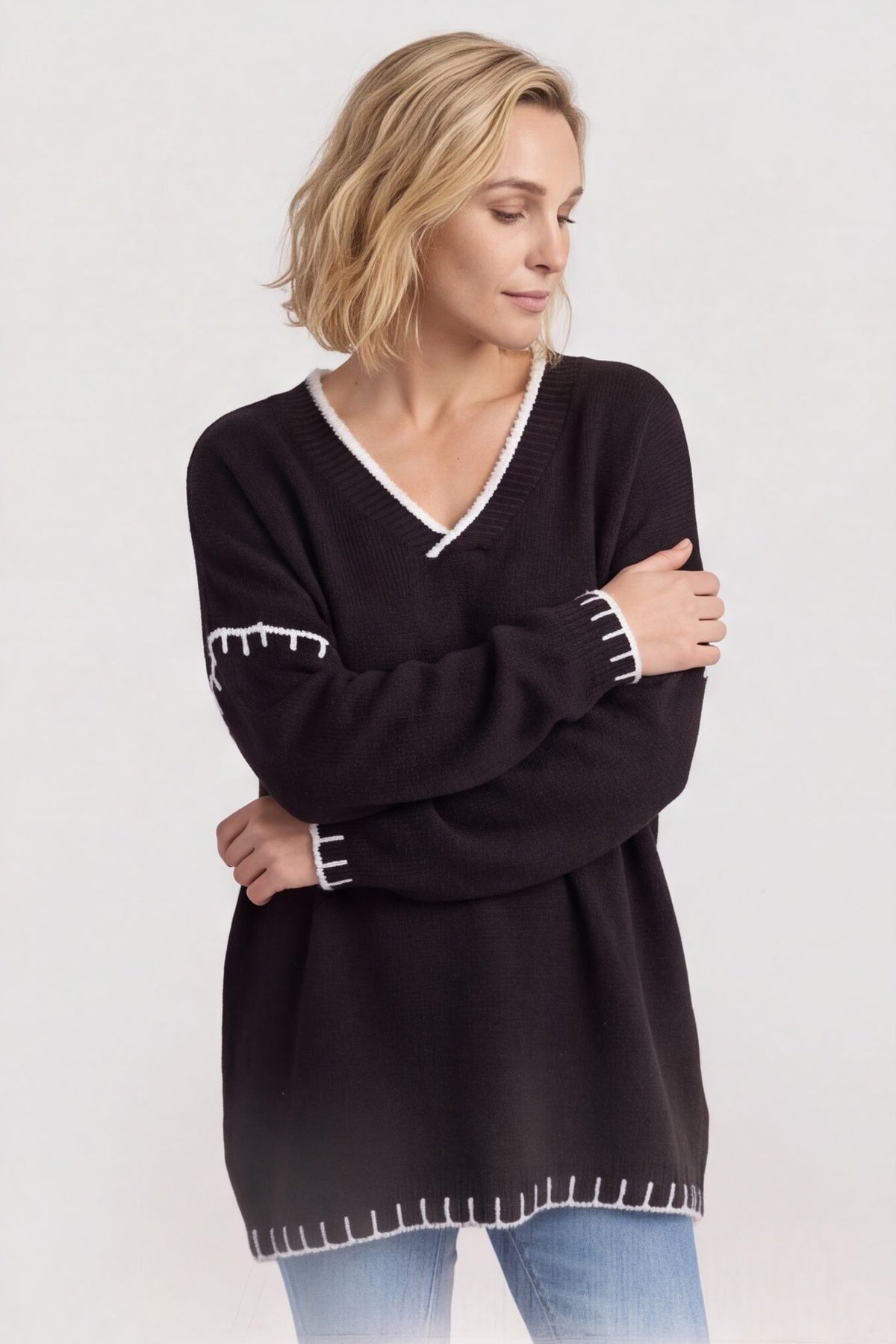 Emma Knitted Jumper Black – image 5 of 6