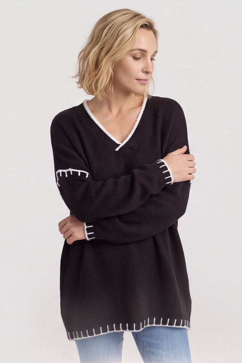 Emma Knitted Jumper Black – image 5 of 6