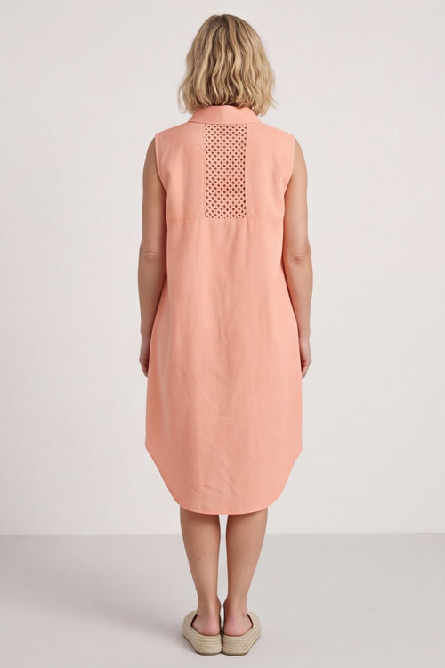 Solaine Sleeveless Linen Dress Orange – image 5 of 6