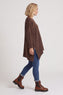 Lynne Zip Dipped Hem Top Cocoa – image 5 of 6