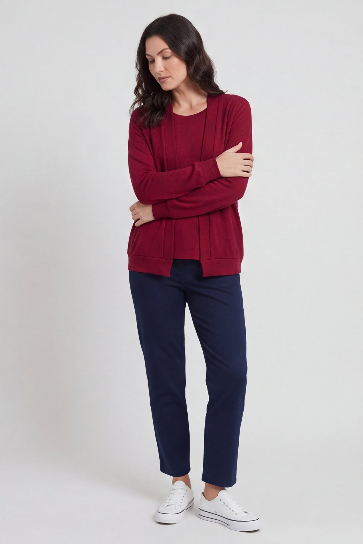 Evianna Knitted Top Wine – image 5 of 6
