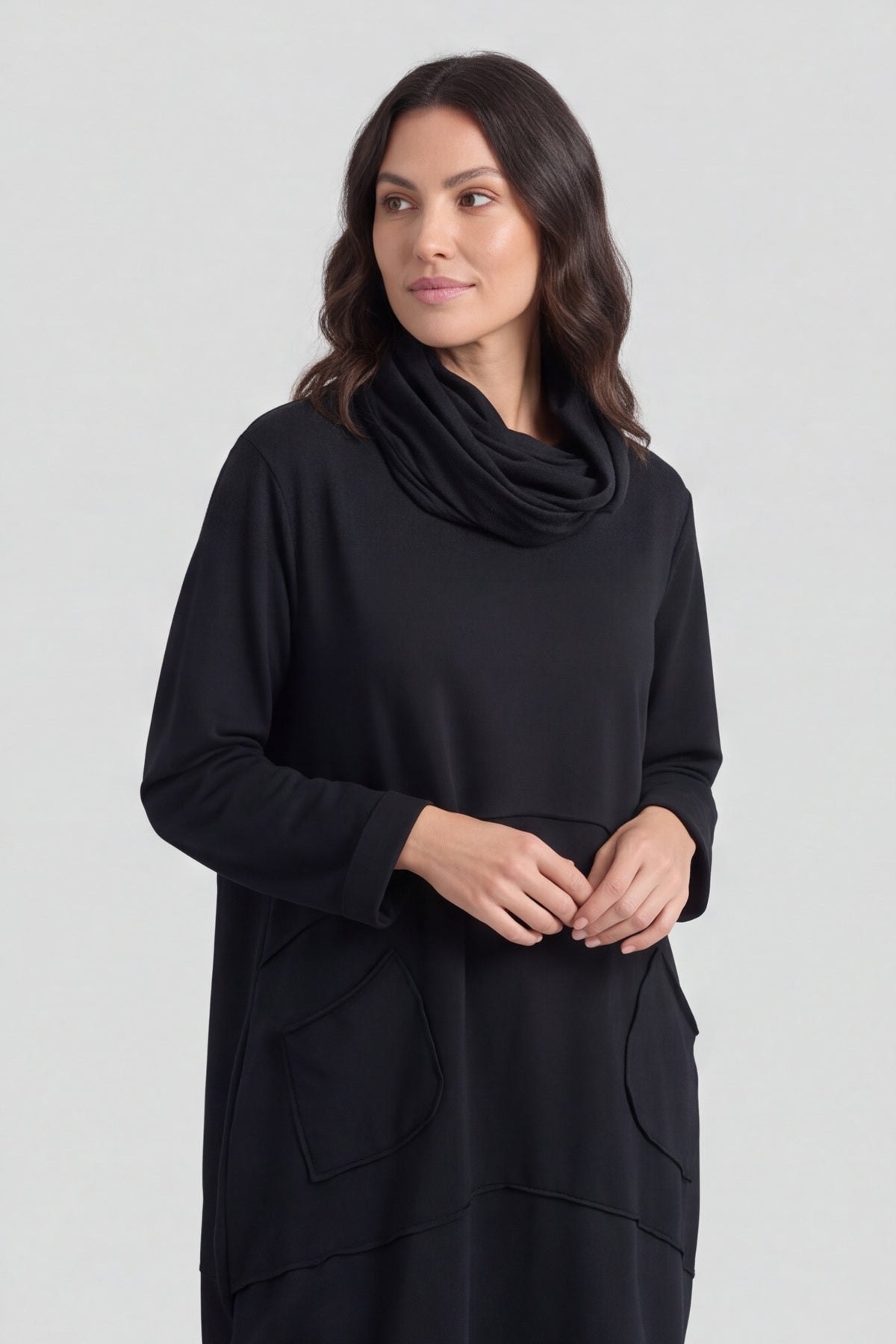 Rizo Snood Cotton Dress Black – image 5 of 6
