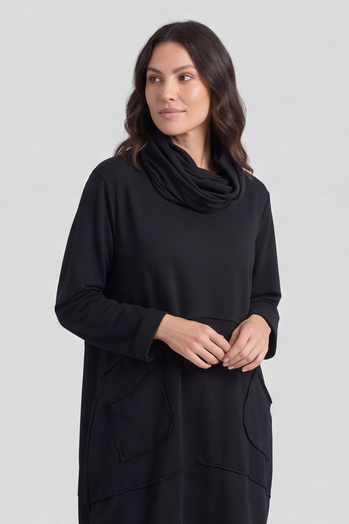 Rizo Snood Cotton Dress Black – image 5 of 6