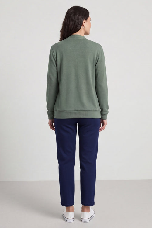 Evianna Knitted Top Khaki – image 5 of 6