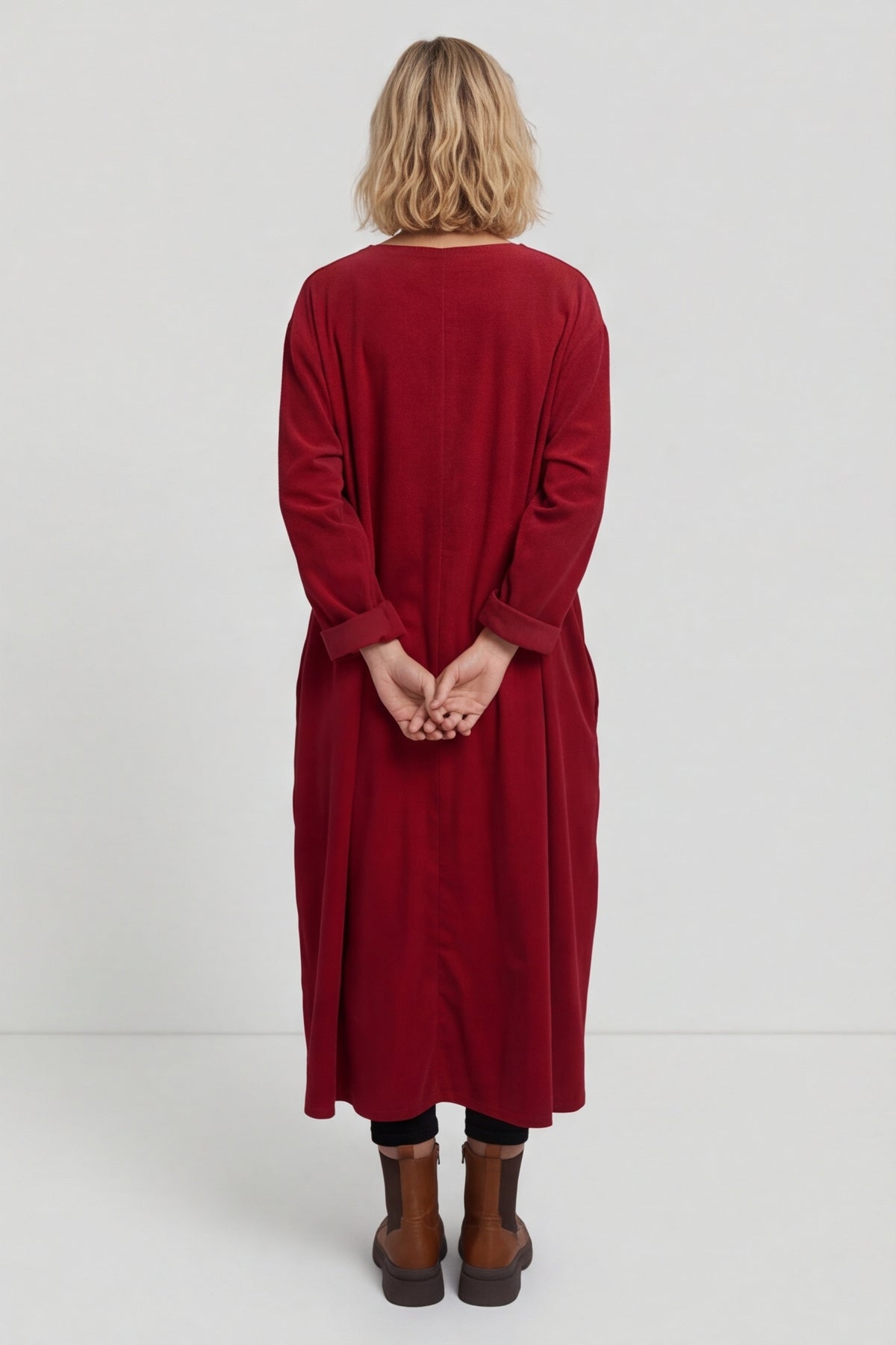 Cerys Cord Pocket Dress Wine – image 5 of 6