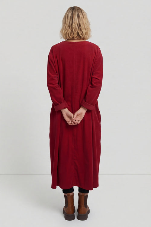 Cerys Cord Pocket Dress Wine – image 5 of 6