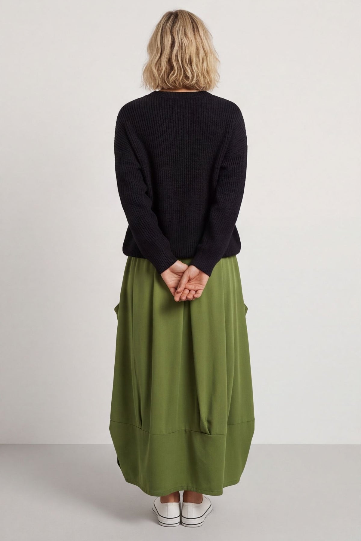Lavone Cotton Skirt Olive – image 5 of 6