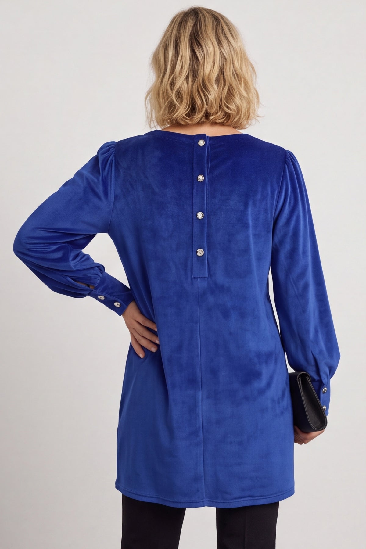 Zannah Button Back Tunic Cobalt – image 4 of 4