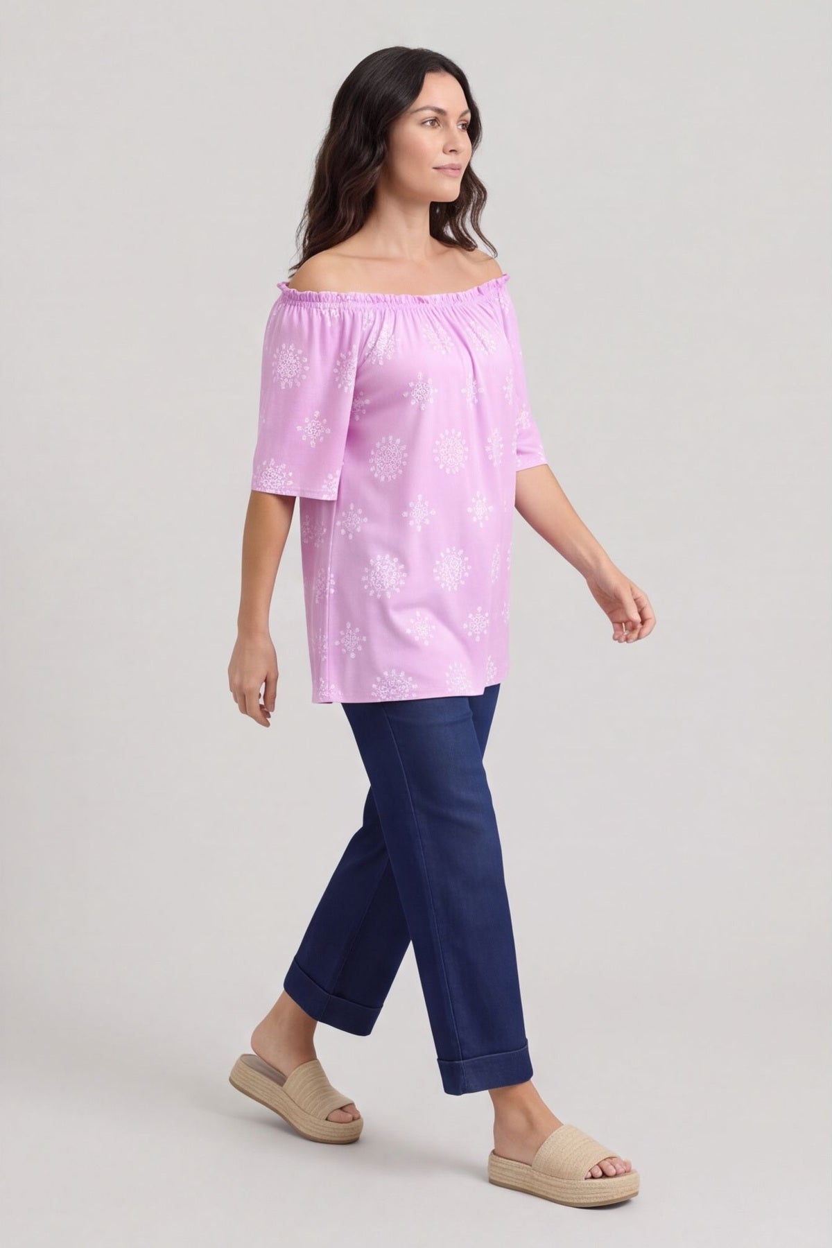 Elari Print Top Lilac – image 5 of 6