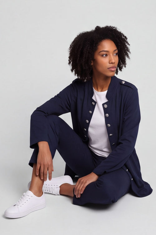 Gatwick Jersey Jacket Navy – image 3 of 4