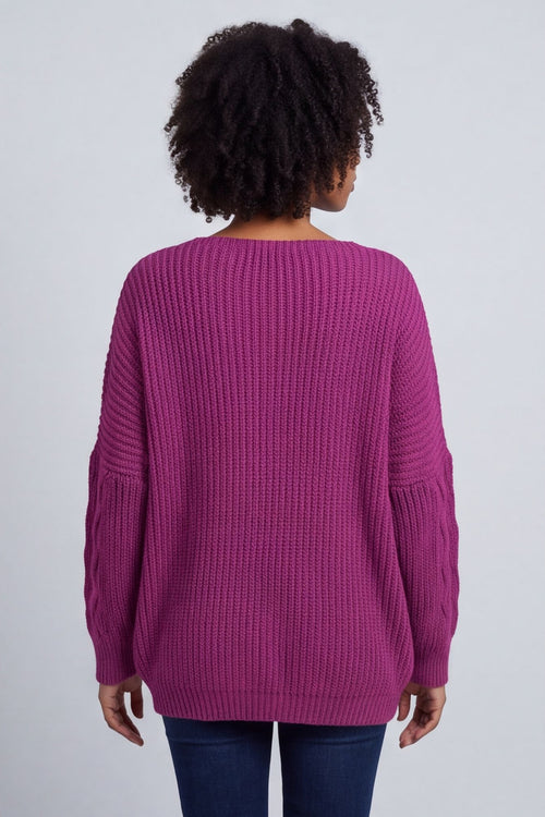 Tamsin Knitted Jumper Berry – image 4 of 5