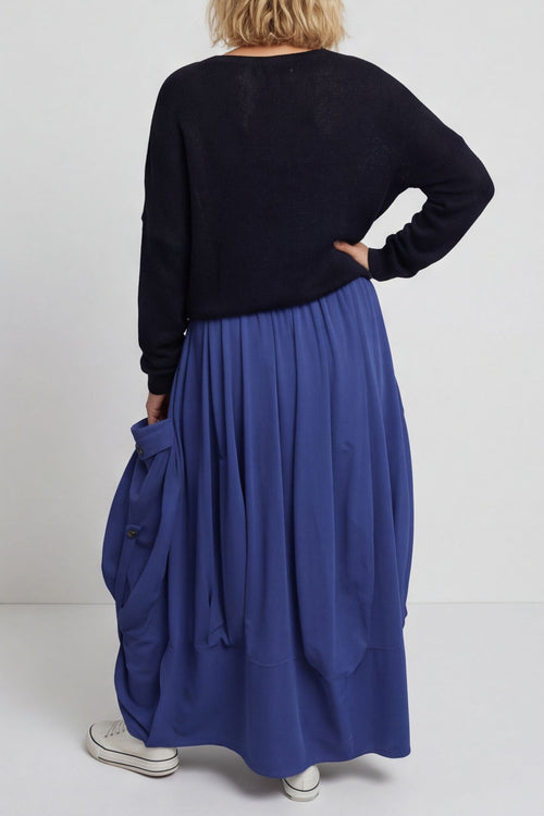 Lavone Cotton Skirt Cobalt – image 4 of 5
