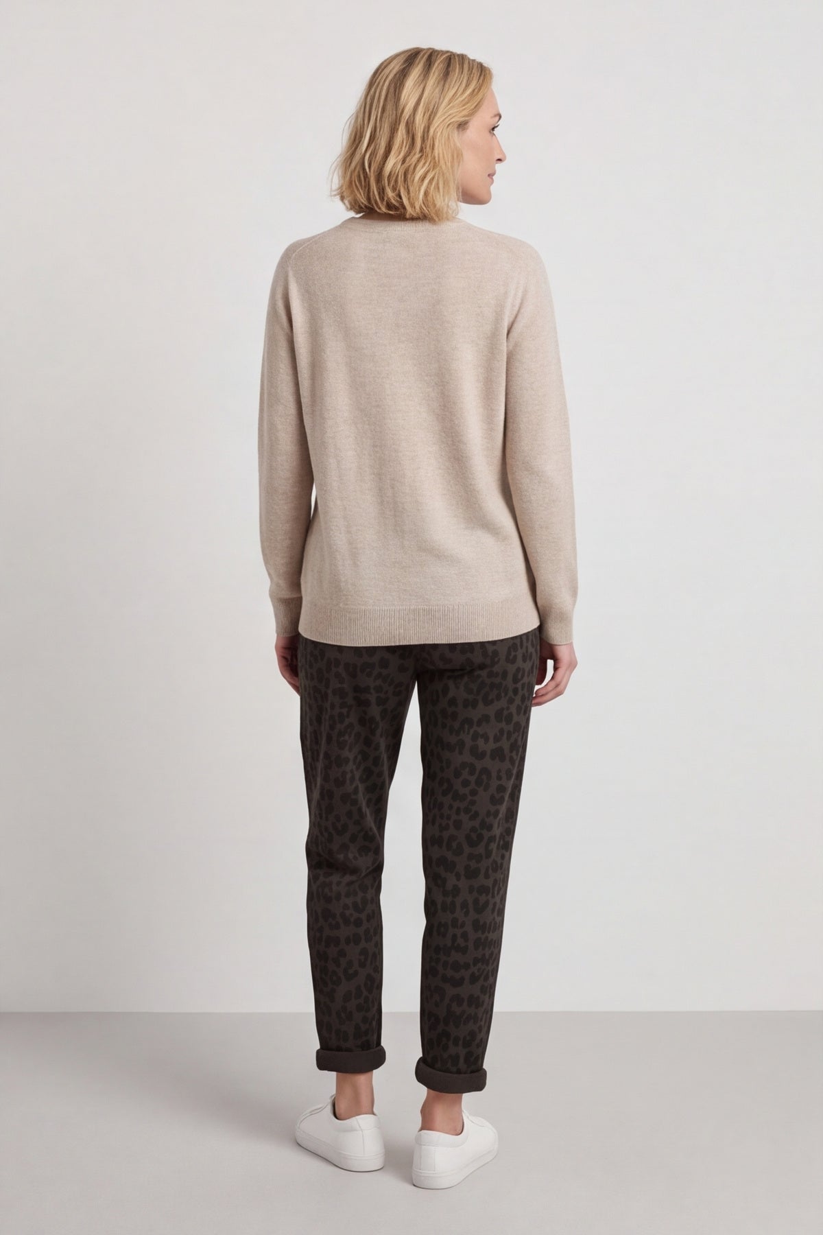 Effie Leopard Print Cotton Joggers Cocoa – image 5 of 6