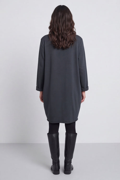 Rizo Snood Cotton Dress Charcoal – image 5 of 6