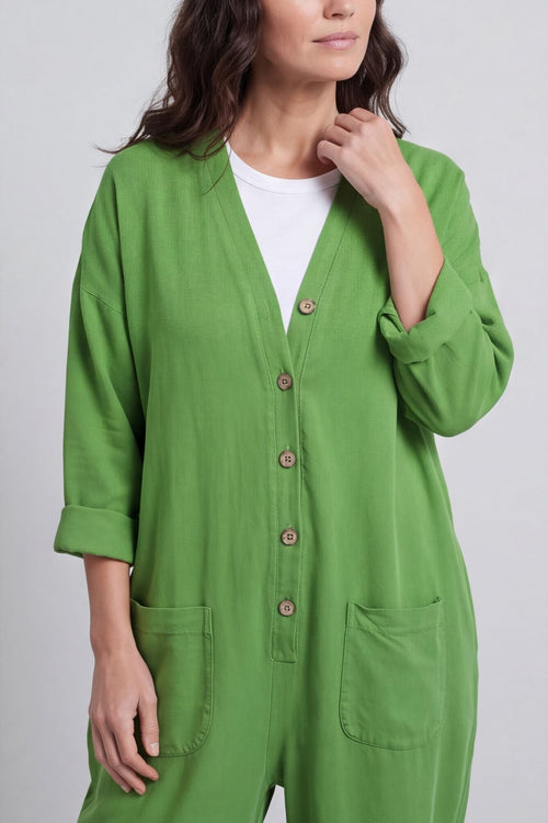Paulton Needlecord Boilersuit Green - Image 2