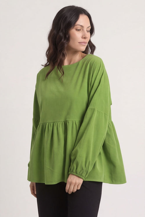Geraldine Needlecord Top Green – image 4 of 5