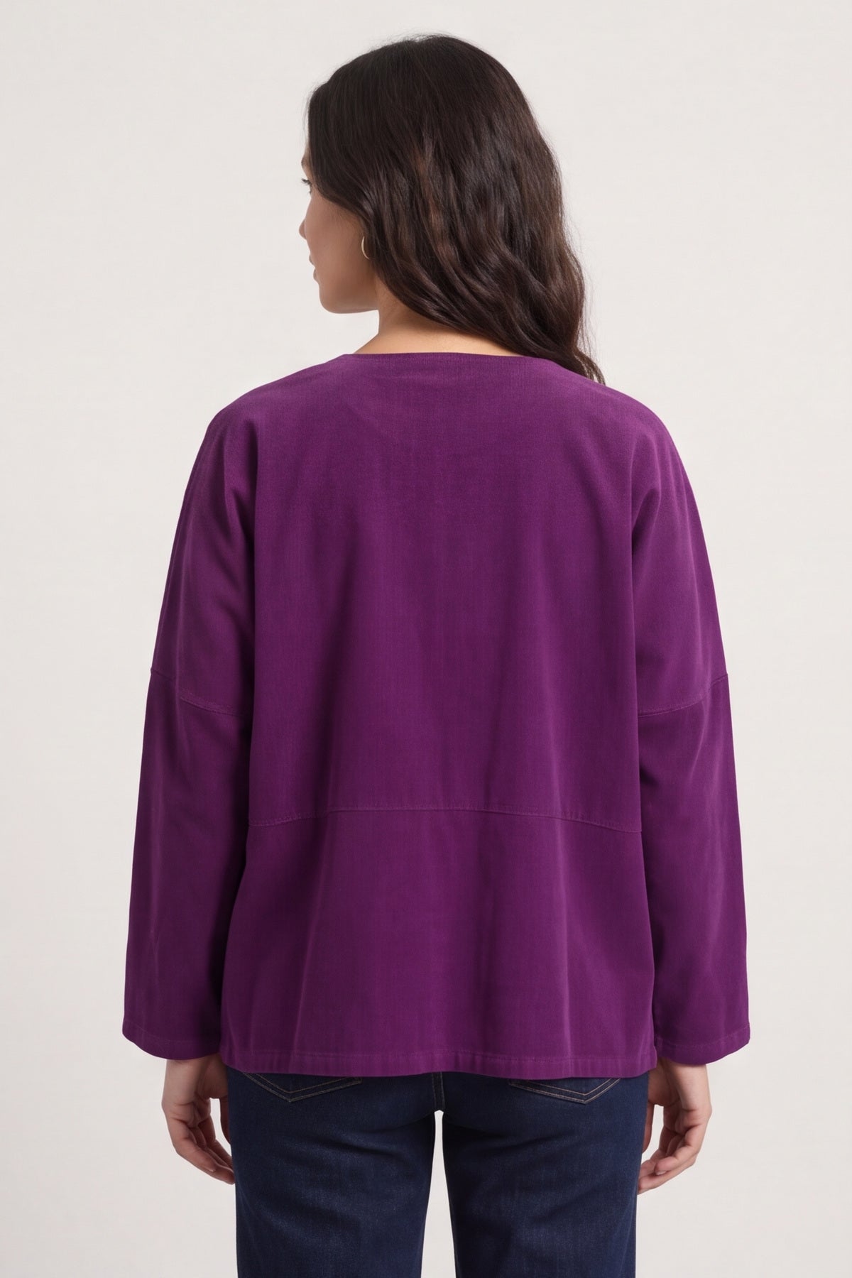 Kristen Needlecord Jacket Purple – image 3 of 4