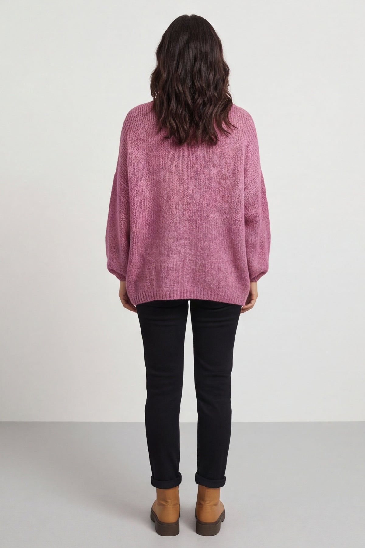 Baylin Scarf Knitted Jumper Pink – image 5 of 6