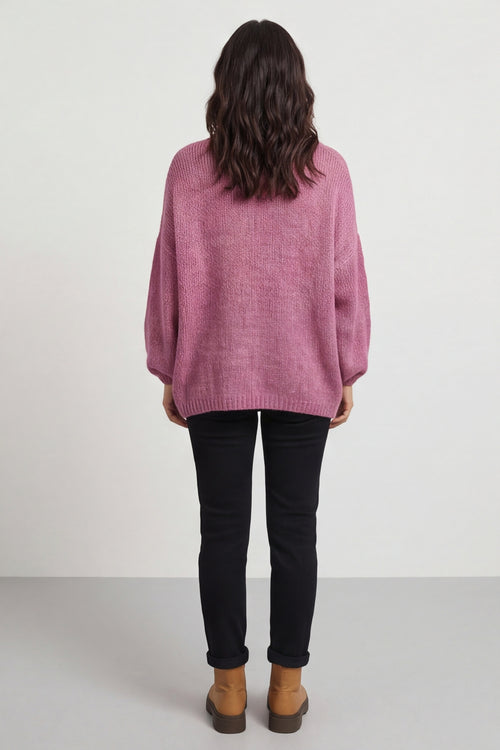 Baylin Scarf Knitted Jumper Pink – image 5 of 6