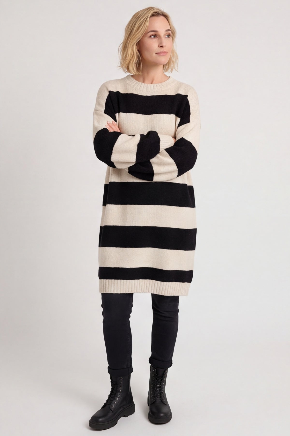 Osanna Stripe Knitted Jumper Stone – image 5 of 6