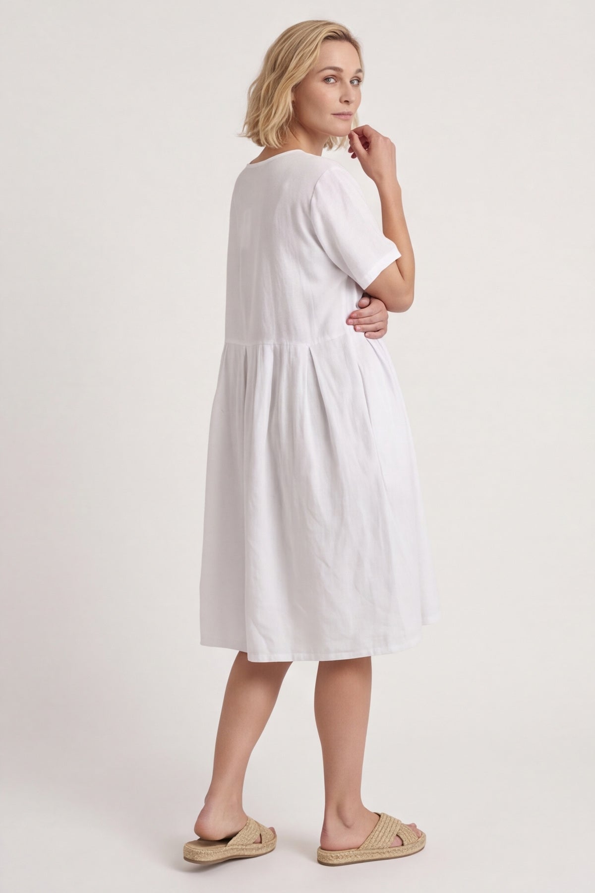 Zouch Linen Cap Sleeve Dress – image 5 of 6