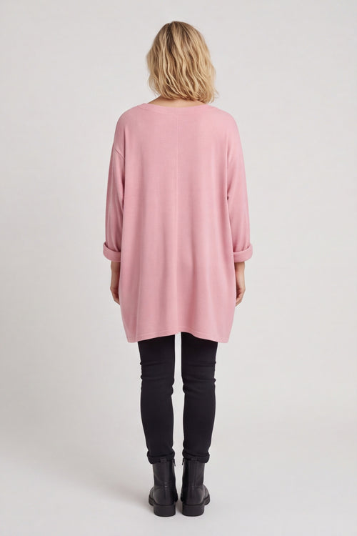 Beverley Oversize Knitted Top Pink – image 5 of 6