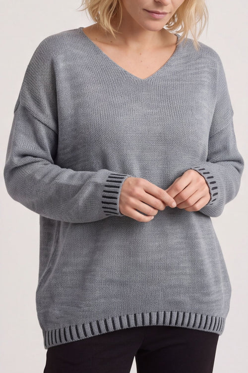 Harper Knitted Jumper Mid Grey – image 5 of 6