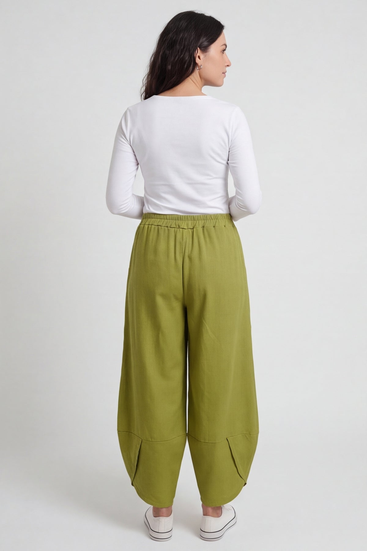 Jerilyn Cotton Trousers Olive – image 5 of 6