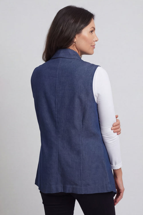 Venera Denim Waistcoat Dark Denim – image 5 of 5