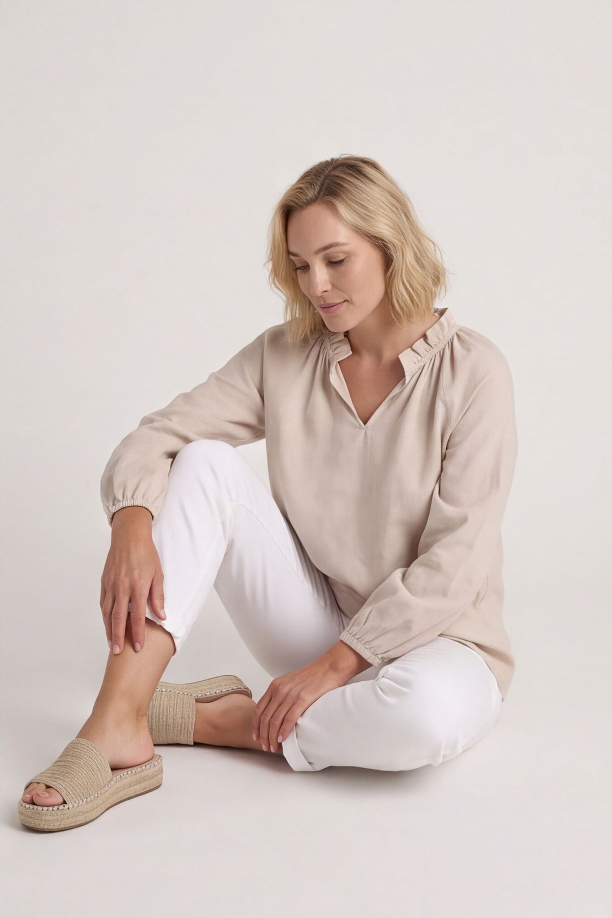 Charmaine Linen Top Stone – image 5 of 6