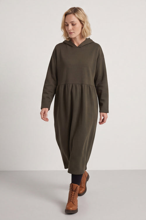 Saskia Hooded Dress Khaki – image 5 of 6
