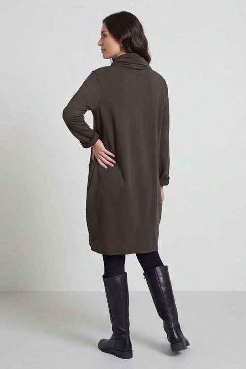 Rizo Snood Cotton Dress Cocoa – image 5 of 6