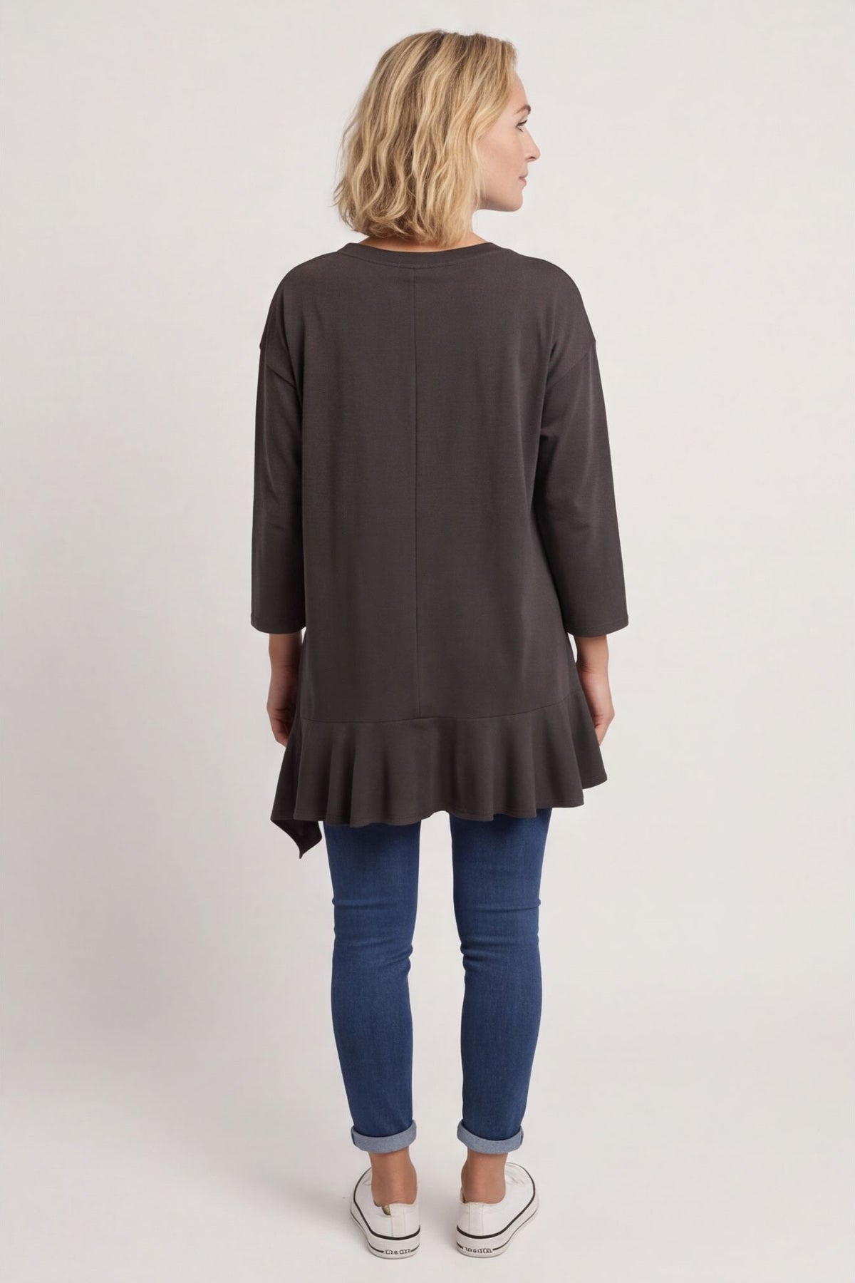 Carey Frill Cotton Top Charcoal – image 5 of 5