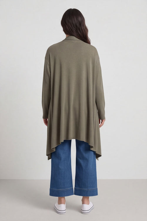 Regan Waterfall Cardigan Khaki – image 5 of 6