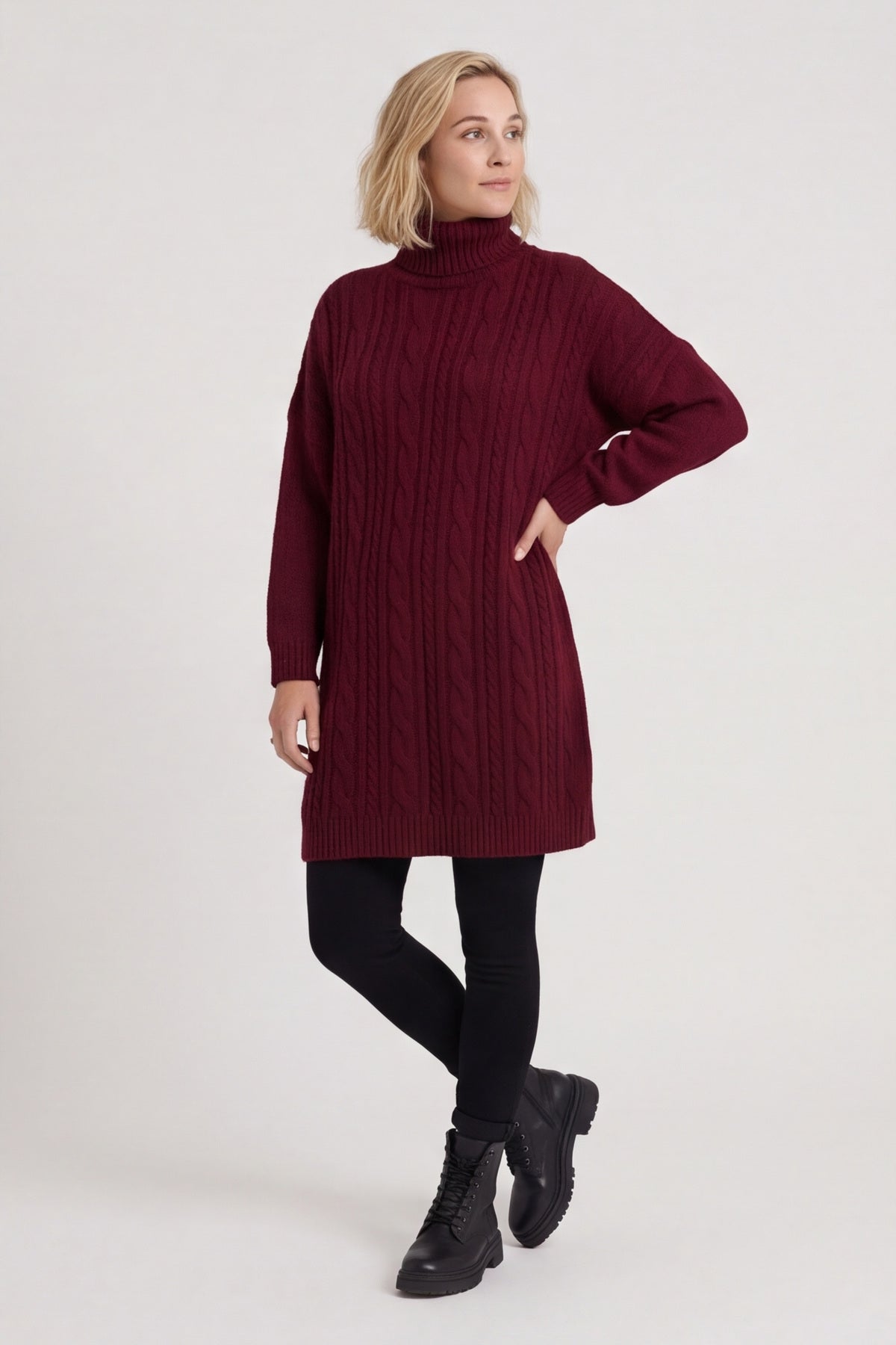 Moira Polo Knitted Jumper Wine – image 5 of 6