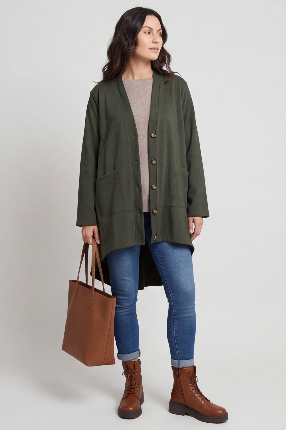 Ernestina Button Jacket Khaki – image 5 of 6